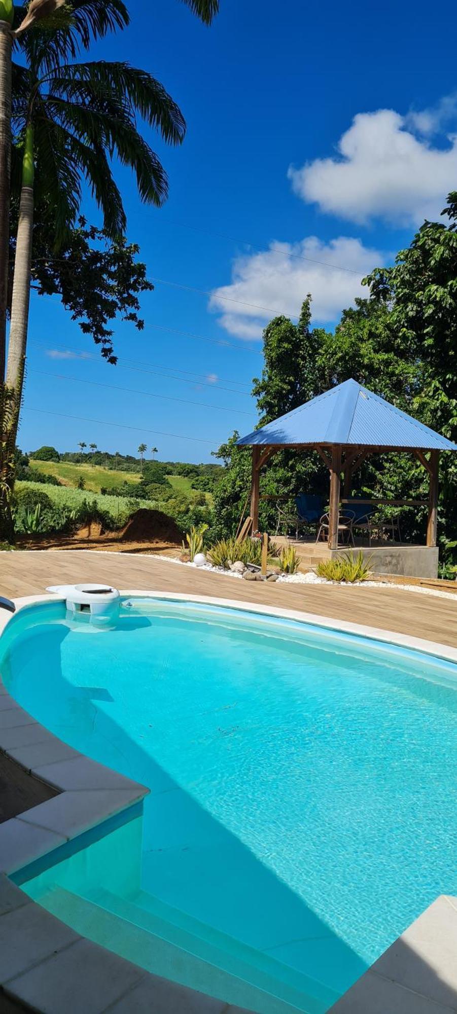 Gite Kaz A Topaze, Piscine, Jardin Tropical Sainte-Rose Bagian luar foto